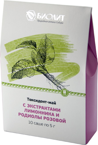 Токсидонт-май с экстрактами лимонника и родиолы розовой