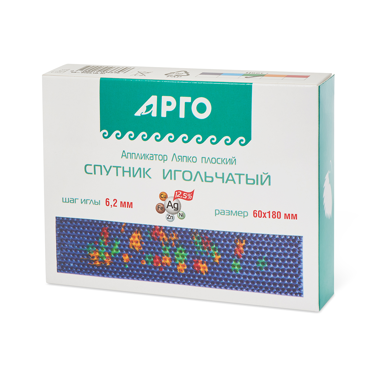 Аппликатор Ляпко «Спутник» (шаг игл 6,2 мм; размер 60 х 180 мм)
